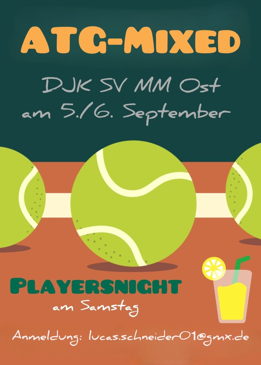 ATG Mixedturnier am 05./06. September bei der DJK Memmingen Ost inkl Flyer und Ausschreibung!